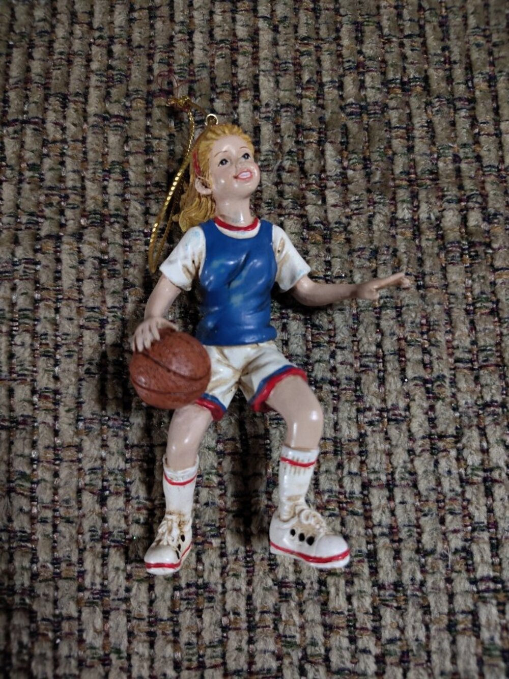 Kurt Adler resin female basketball player Christmas tree ornament